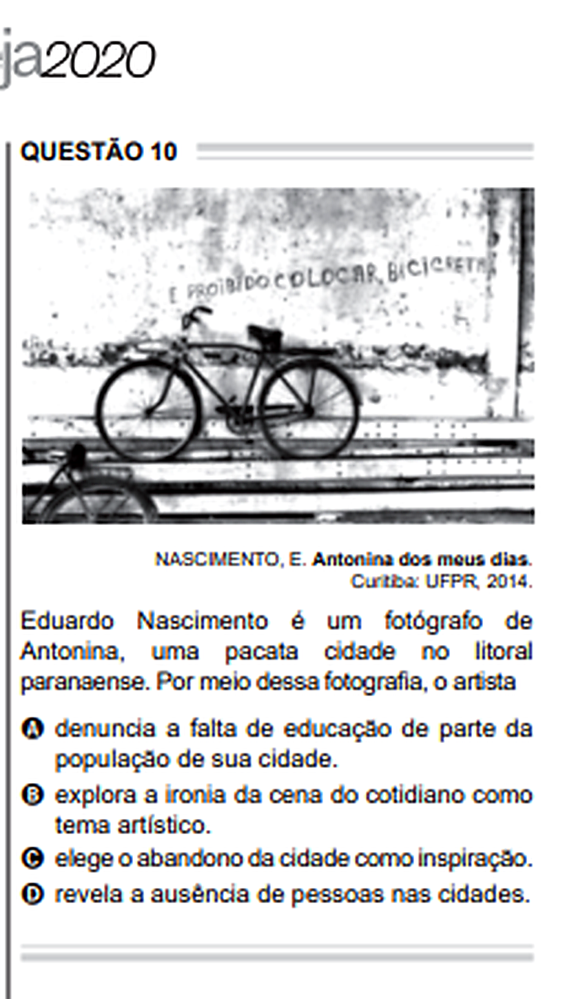 Questão Q10 Edição encceja 2020 de LINGUAGEM E SUAS TECNOLOGIAS/REDAÇÃO